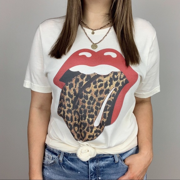 Rolling Stones Leopard Tongue Graphic Band Tee - Picture 6 of 7
